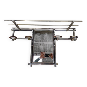 Art Deco chrome coat rack