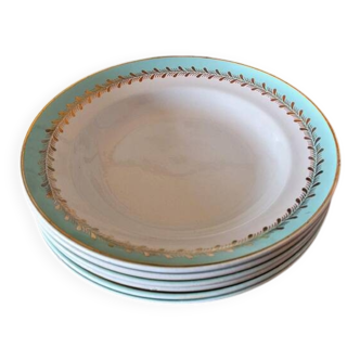 Lunéville Pierrefonds deep plates, gilding and golden foliage