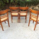 4 chaises paillées