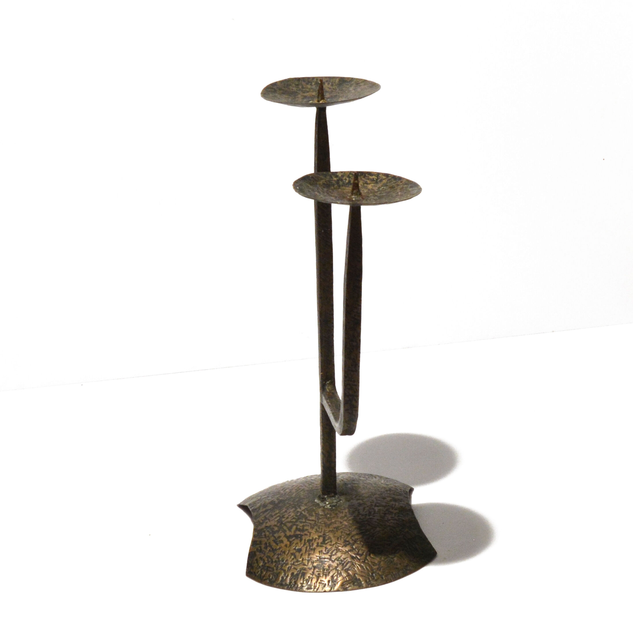 Brutalist style candlestick, czechoslovakia, 1960s