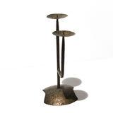 Brutalist style candlestick, czechoslovakia, 1960s