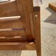 Scandinavian style oak bench in the 60s