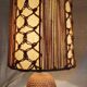 Table lamp in caning and rope - 1960s/70s