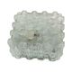 1970s square Hillebrand ceiling light made of thick pressed glass.