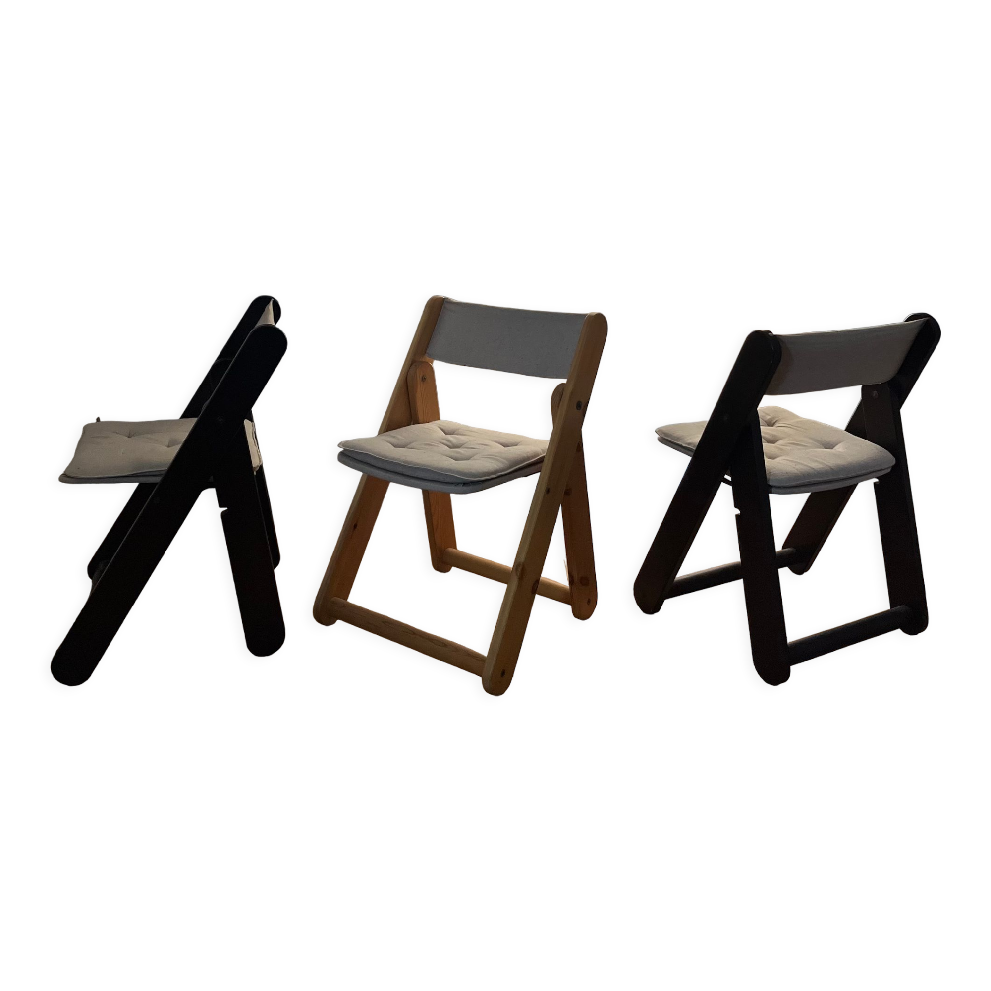 Suite of 4 chairs "Kon Tiki" by Gillis Lundgren for Ikea, circa 1970
