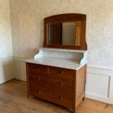 Coiffeuse avec dessus marbre 19ème siècle