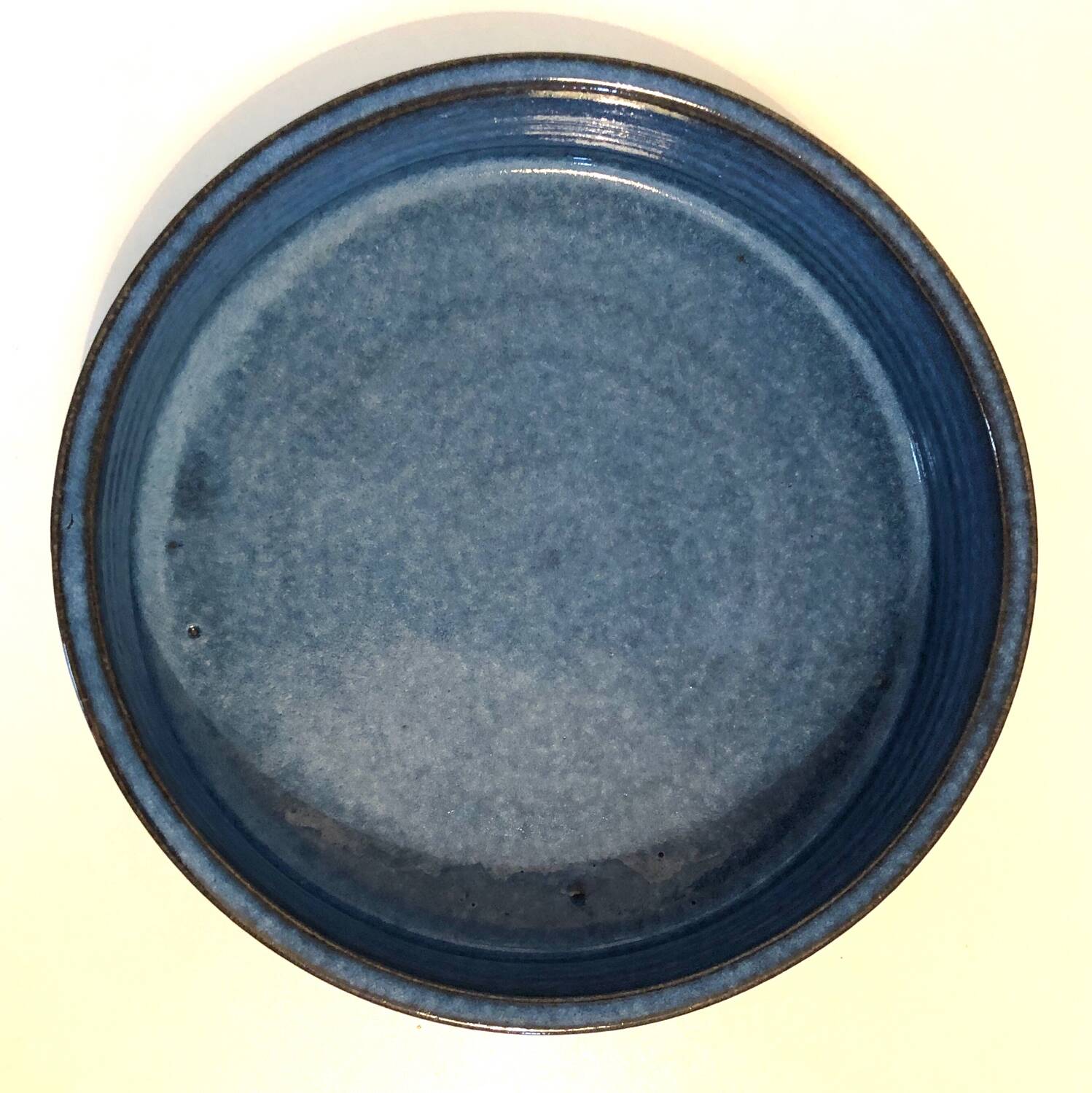 Blue ceramic handcrafted dish