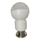 Lampe de table en verre de Murano et métal chromé