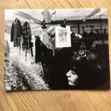 Very large original print, early 2000. Street woman lingerie