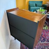 Buffet vaisselier vintage placage chêne