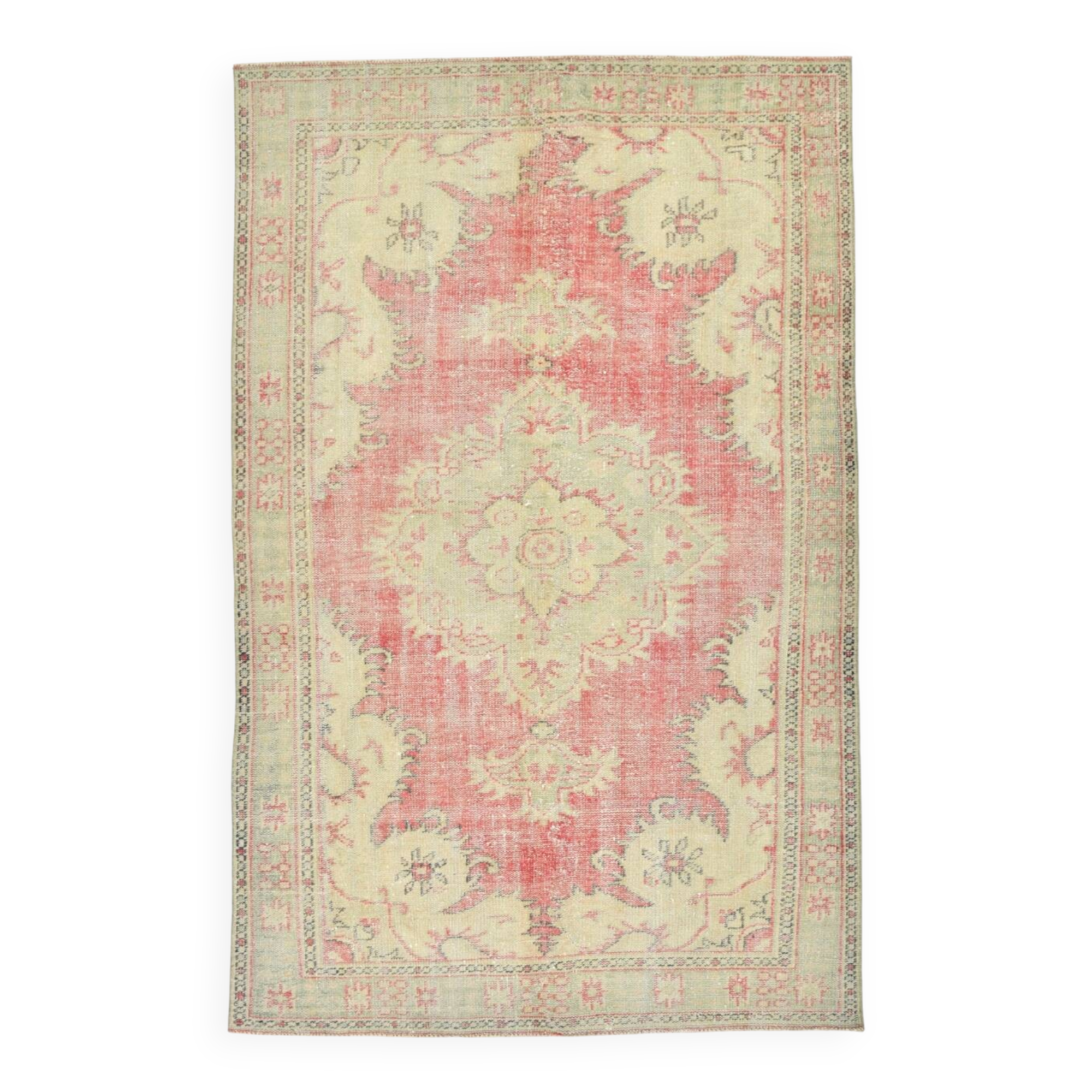 6x9 Soft Pastel Vintage Persian Rug, 176x297Cm SK 21097