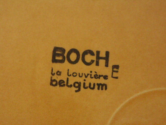 Lot 4 flat plates Boch la Louvière vintage 60