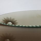 Beveled oval mirror 50s 60s 40x20cm