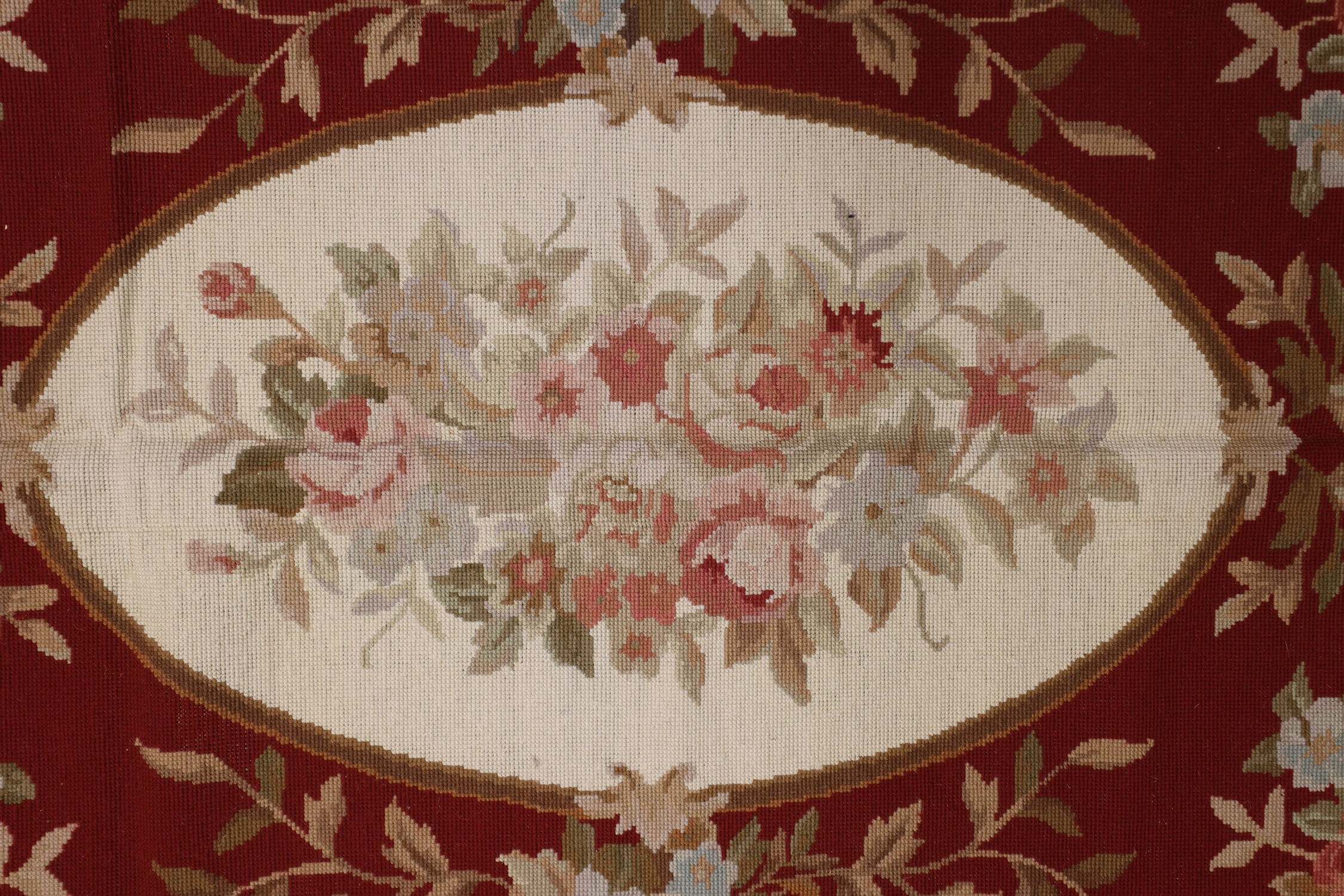 Floral rug handwoven english style needlepoint tapestry rug-122x183cm