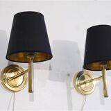 Danish brass wall lights 1970