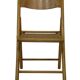 Vintage wooden folding chair with rattan seat 80s minimalist design