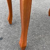 Louis XV style wooden and velvet footrest