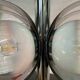 Vintage Space Age chrome and glass chandelier from the 1970s.