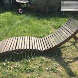 Chaise longue en teck