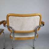 Pair of B64 velvet chairs