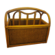 Vintage bamboo rattan and canning magazine holder