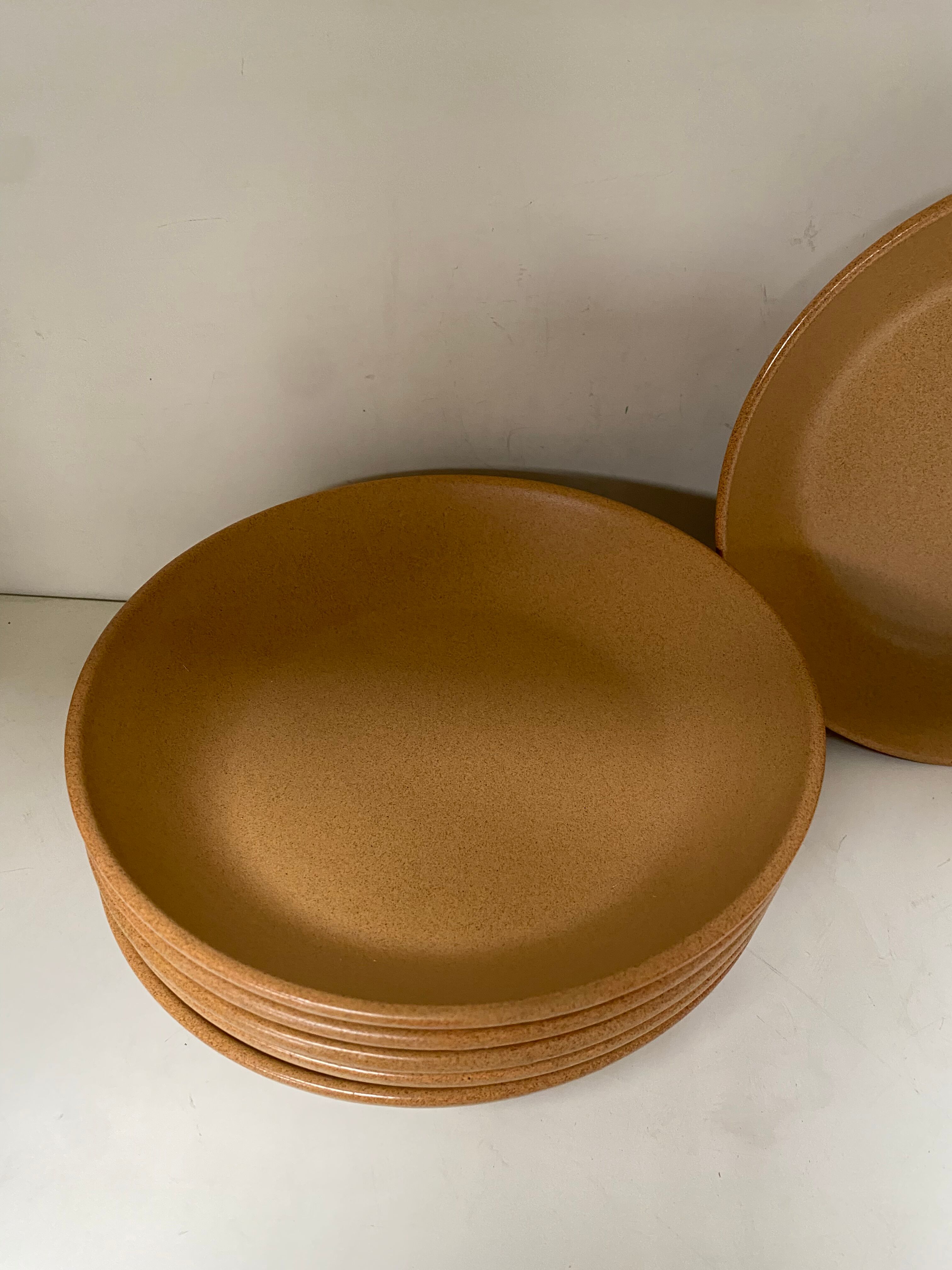 Set of 10 Sarreguemines sandstone bowls
