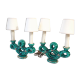 Pair of candlestick lamps