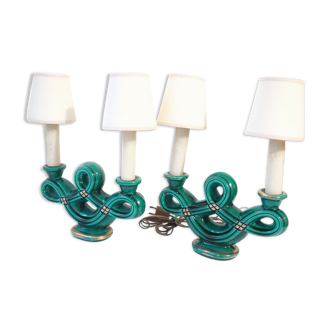 Pair of candlestick lamps