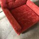 Set of 2 red Mid-Century fabric armchairs, 1960s — complete restoration