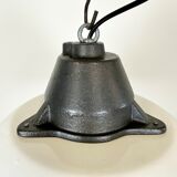 Enamel and cast iron industrial pendant light 1960s