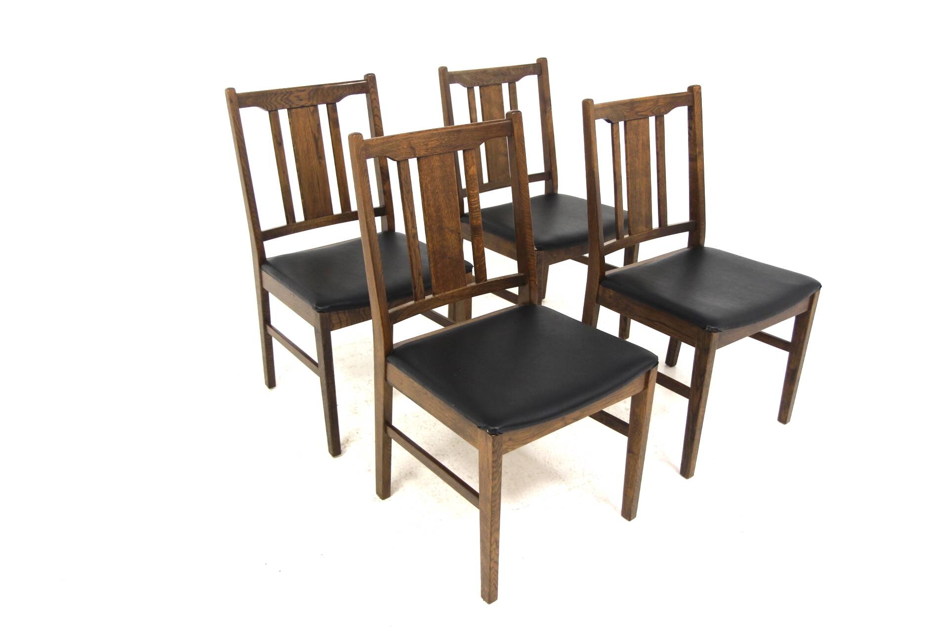 Set of 4 Scandinavian oak chairs, Sweden, 1960