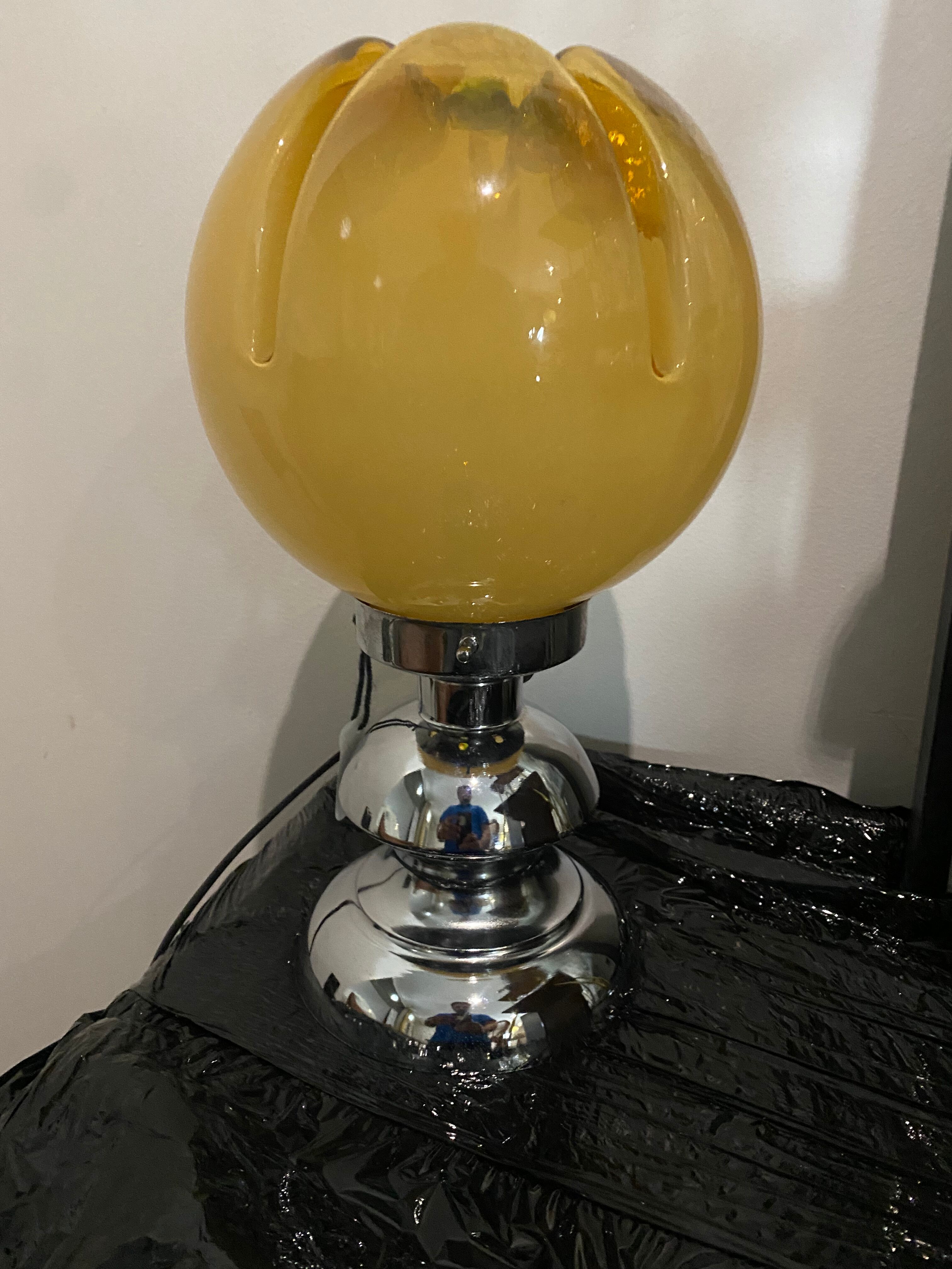 Vintage lamp murano glass by Toni Zuccheri mazzega italy design 70s