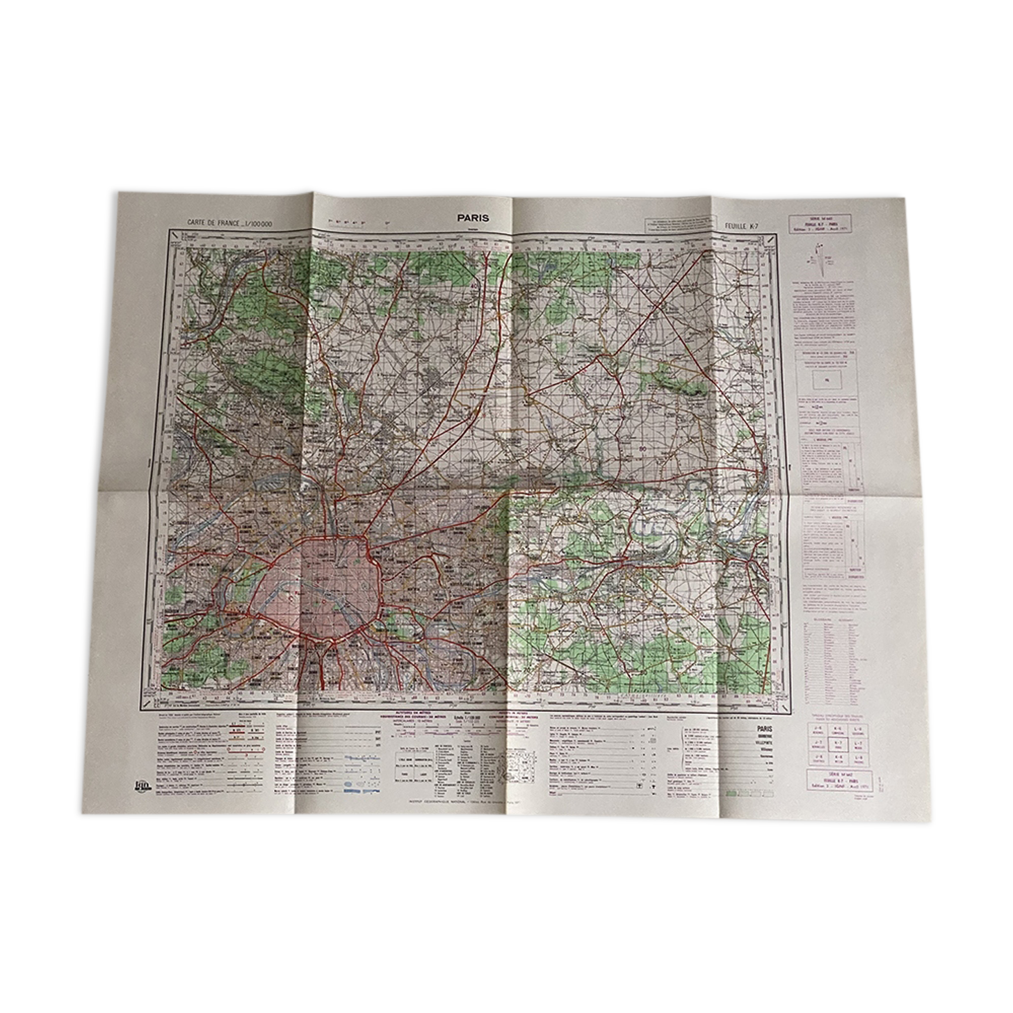 Map Paris - Ile de France Nord Est 1971