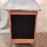 Parisian buffet in solid wood and enamelled sheet metal - mid 20th century.