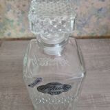 Whisky carafe glass and tin decoration losanges and tips