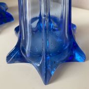 Pair of old blue soliflores