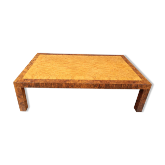 Vintage burl wood coffee table, 1970s