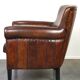 Stylish sheepskin leather armchair with a refined appearance