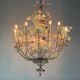 Large Venetian Rezzonico chandelier in multi-colored Murano glass, circa 1920