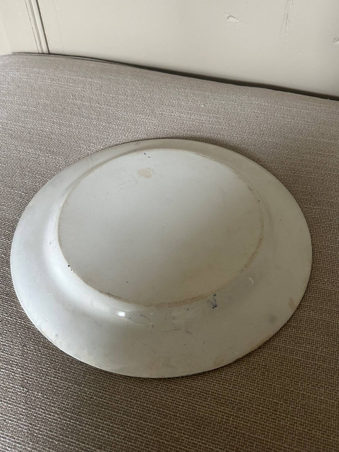 Large round antique dish