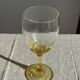 Set of 6 vintage yellow stemmed glasses: consisting of 4 large and 2 small.