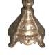 Electrified kerosene lamp art-deco- regulated silver and tinted glass with its original lampshade