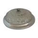 Ceiling round vintage cut glass and chrome metal