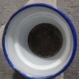 Cafetière ancienne BB Frères tôle émaillée  modèle Damier