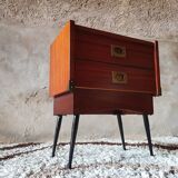 Scandinavian bedside table two drawers