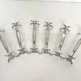 6 knife rests, "Chrysanthemum" model, from Maison Christofle