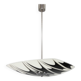 Mid-century Czech glass pendant lamp, chrome, 1960s