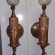 Pair of Candle Holder Style Wall Lights with Melted Wax