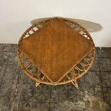 Vintage rattan coffee table.