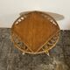 Table basse en rotin vintage